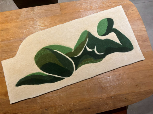 GROEN LIJF. | Handgetuft wandwek