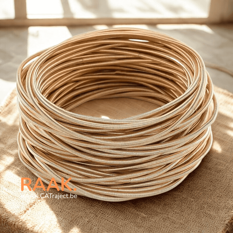Goudkleurige elastische gitaarsnaar armband