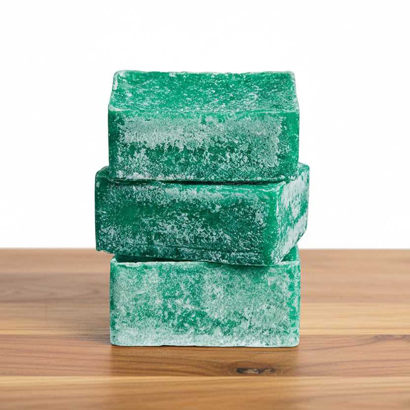 geurblokje en capiz schaaltje in groene tinten