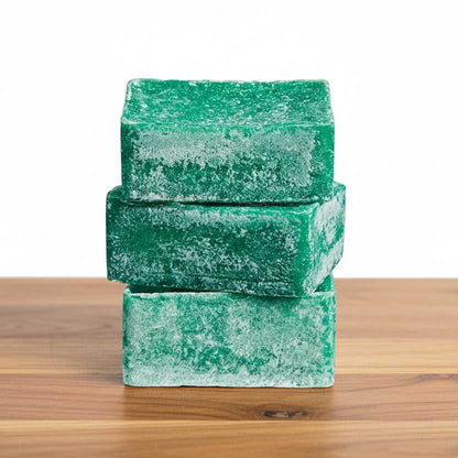 geurblokje en capiz schaaltje in groene tinten
