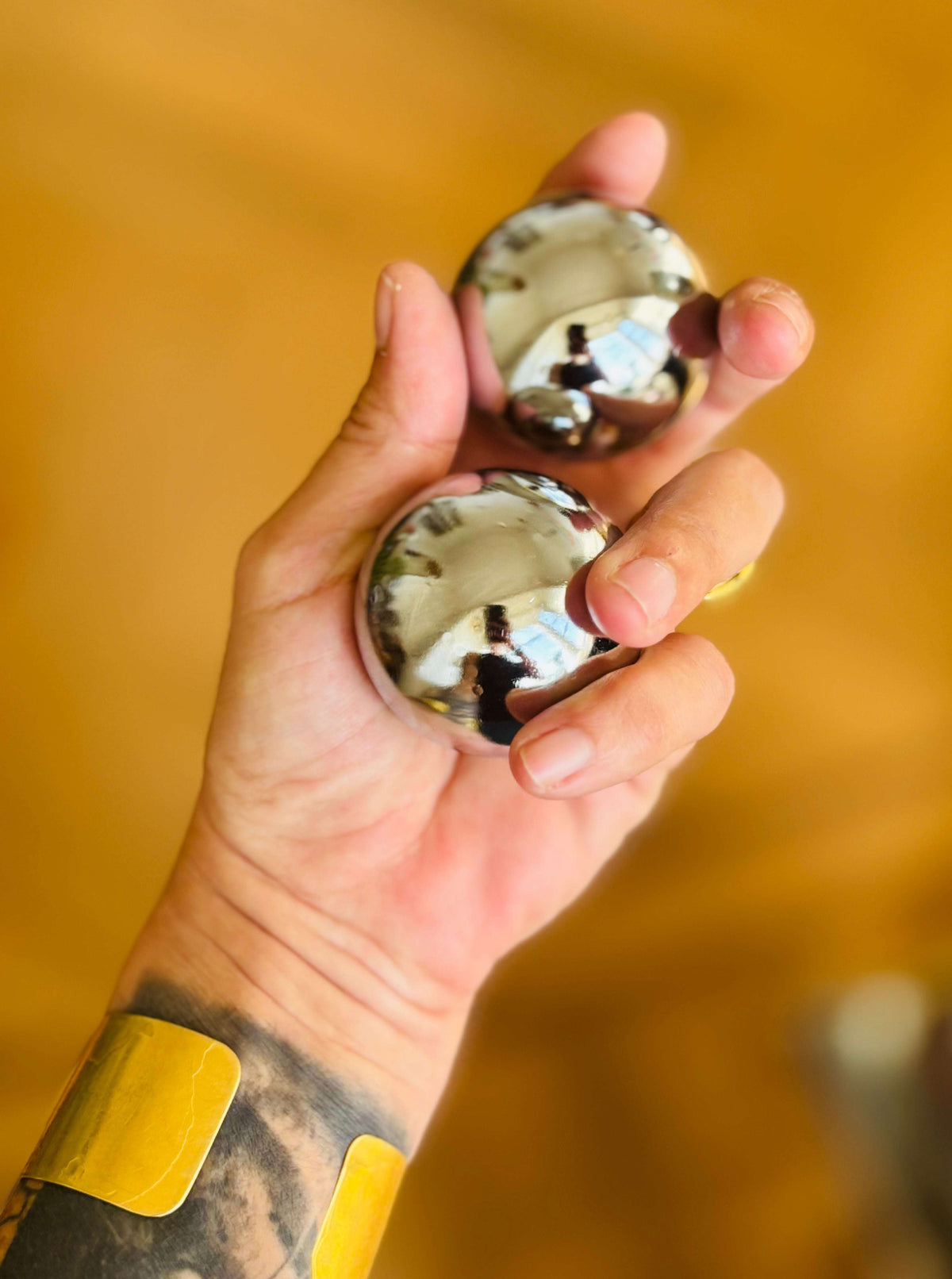 Verchroomde Baoding ballen voor handmassage en heling