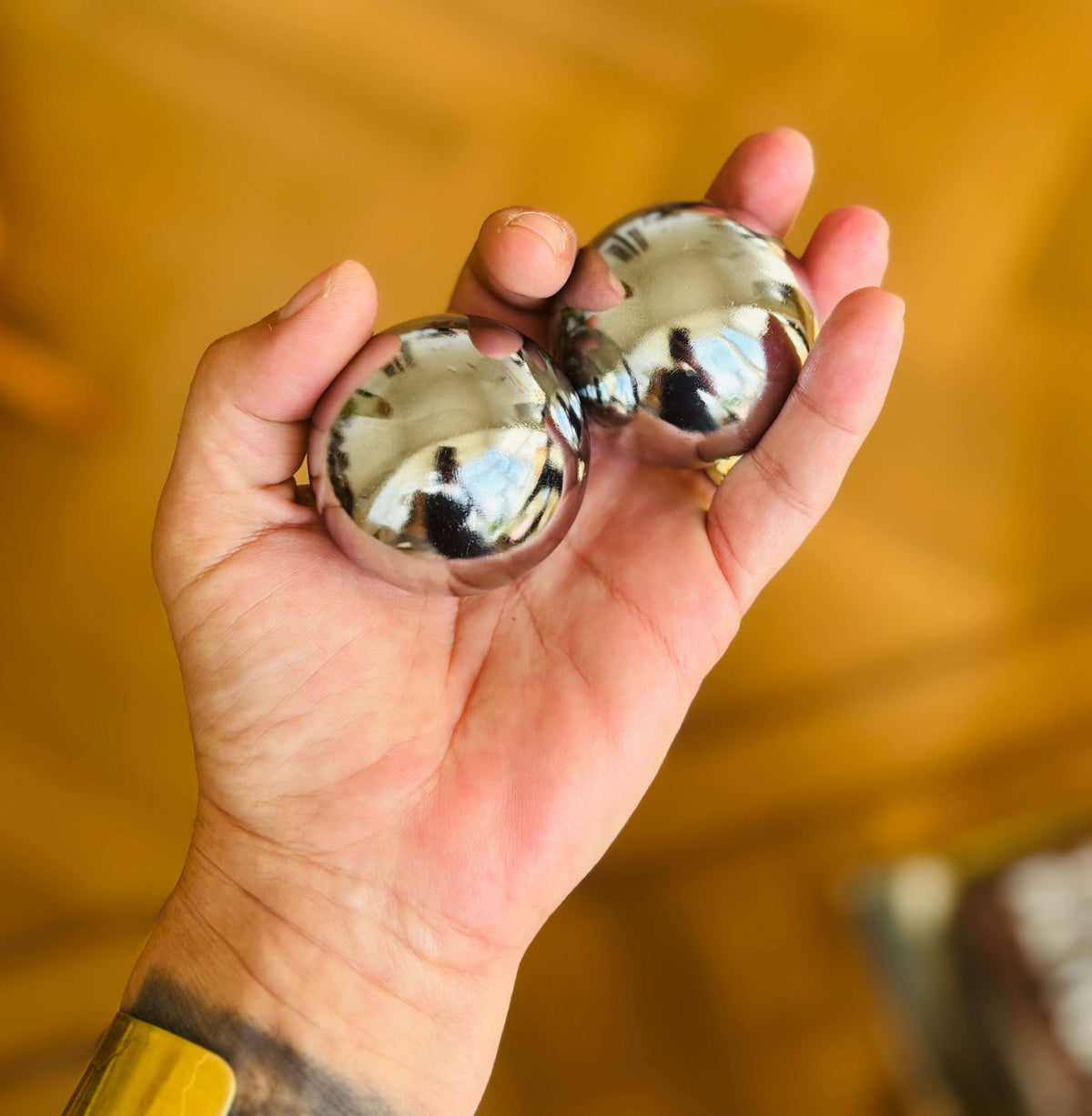RAAK.Baoding BALLS - Meditatie en ontspanning, set van 2, verchroomd staal