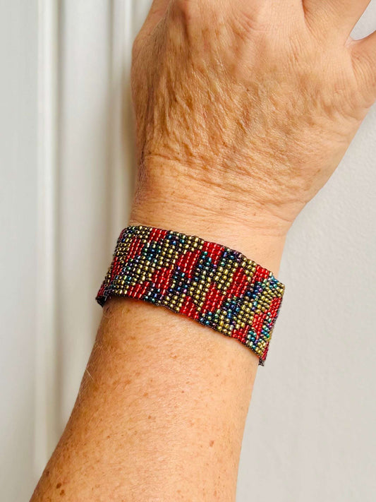 Kralenarmband MIRA, handgemaakt, kleurrijk, verstelbaar, voor dames