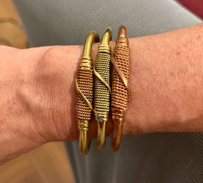 Handgemaakte koperen armband