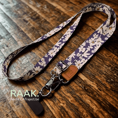 Floral verstelbare telefoonkoord lanyard met licht en stevig design