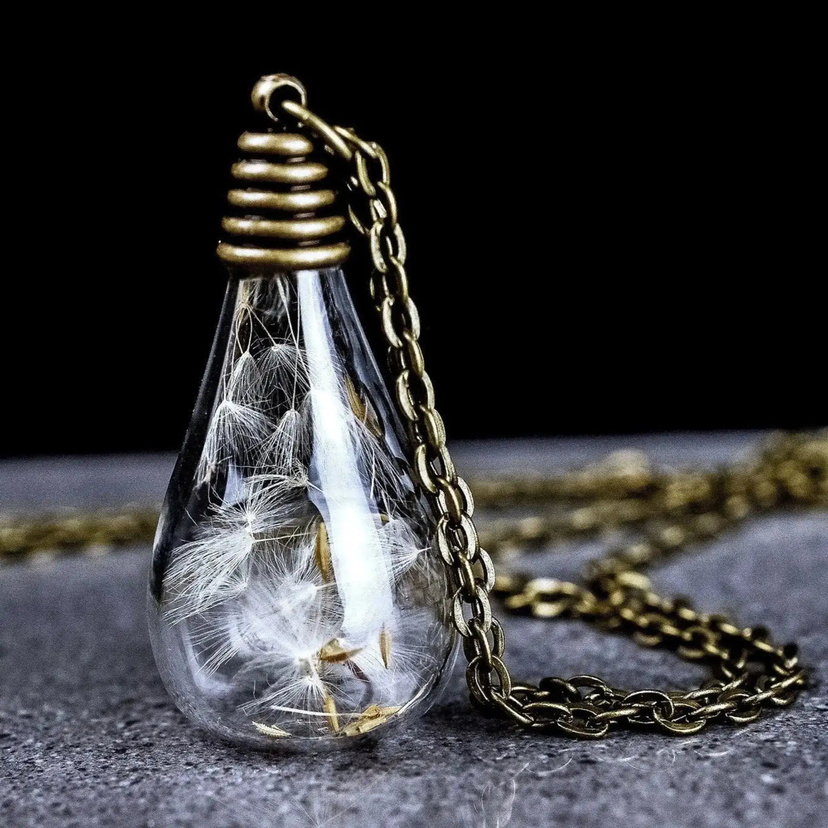 Ketting met paardebloemzaadjes